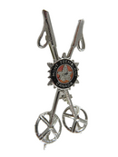 Vintage Mont Tremblant Canada Mountain Skiing Lapel Pin Souvenir Pinback — Sterling Silver, Silver — front view