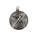 Vintage 3D Sterling Silver Airplane Passenger Jet Airliner Pendant Charm M&M Ste — Sterling Silver, Silver — front view