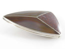 Artisan Shield Form Inlaid Dino Bone Agate Sterling & Brass Belt Buckle Assembly product image for Just Stuff I Sell, clear front view, neutral background, original listing photo, optimized descriptive alt text, centered composition variant 4