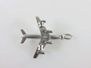 3D Sterling Silver Passenger Jet Airliner Sterling Charm Pendant Moving Wheels product image for Just Stuff I Sell, clear front view, neutral background, original listing photo, optimized descriptive alt text, centered composition variant 4