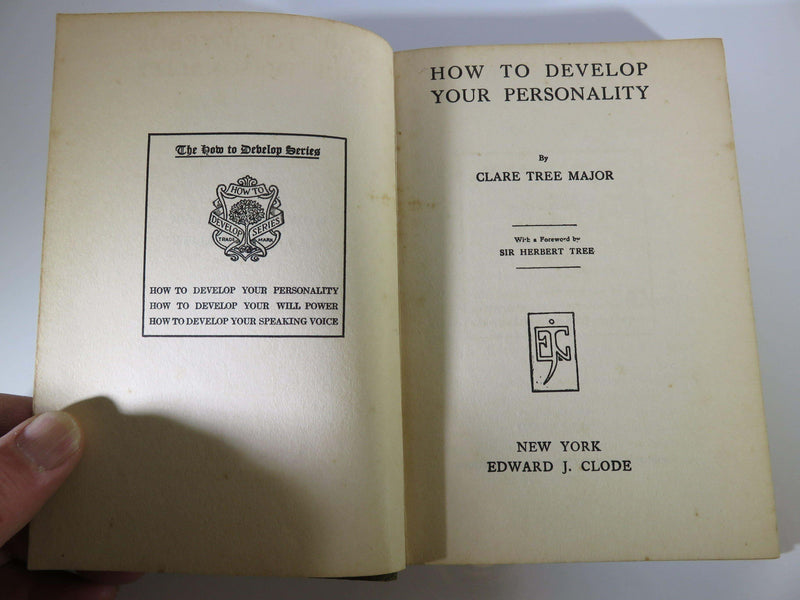 How To Develop Your Personality Clare Tree Major Sir Herbert Tree Edward J Clode - Just Stuff I Sell