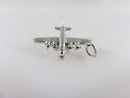 3D Sterling Silver Passenger Prop Airliner Sterling Charm Pendant Moving Wheels Props product image for Just Stuff I Sell, clear front view, neutral background, original listing photo, optimized descriptive alt text, centered composition variant 3