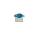 Vintage Taxco Southwestern Sterling Inlaid Turquoise Band Ring Size 7.5 — Jewelry & Watches:Vintage & Antique Jewelry:Fine:Re