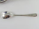 Sterling Silver & Cobalt Blue Glass Salt Cellar & Spoon c1900 Birmingham W.L & Co product image for Just Stuff I Sell, clear front view, neutral background, original listing photo, optimized descriptive alt text, centered composition variant 6