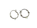 Vintage Delicate 10mm Sterling Silver Hoop Earrings — Sterling Silver, Silver — front view