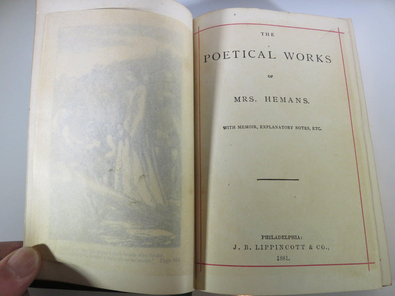 The Poetical Works of Mrs. Hemans 1881 With Memoir, Explanatory Notes Etc. - Just Stuff I Sell