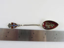 930 Silver Norwegian Shield Lion Axe Red Blue Enamel Spoon 4" product image for Just Stuff I Sell, clear front view, neutral background, original listing photo, optimized descriptive alt text, centered composition variant 6