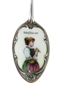 Vintage 800 Silver Switzerland Schaffausen Rare Enamel Flower Lady product image for Just Stuff I Sell, clear front view, neutral background, original listing photo, optimized descriptive alt text, centered composition variant 2