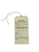 Nov 12 1940 LL Bean Inc Freeport ME Custom Made Shoe Tag — front view