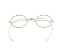 Antique GUDZ Gold Wire Rim Eyeglasses 4" Temples for restoration product image for Just Stuff I Sell, clear front view, neutral background, original listing photo, optimized descriptive alt text, centered composition