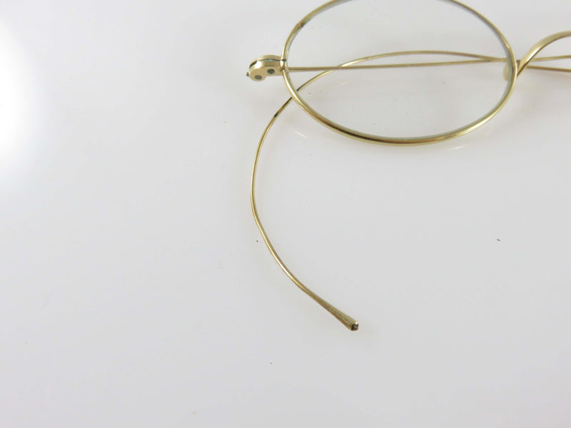 Antique GUDZ Gold Wire Rim Eyeglasses 4" Temples for restoration