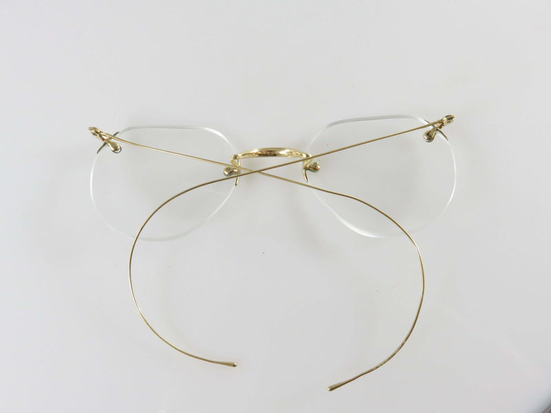 American Optical 10/12 Rimless Bi-Focal Eyeglasses for Restoration