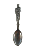 Vintage Figural Viking Spoon Th. Marthinsen e.p.n.s. Norway Collectible Spoon 4 1/8" — Silver — front view