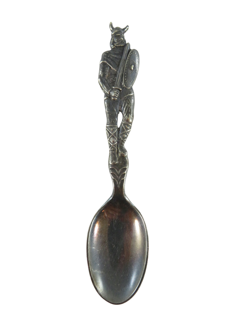 Vintage Figural Viking Spoon Th. Marthinsen e.p.n.s. Norway Collectible Spoon 4 1/8"