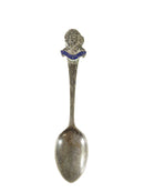 Unusual Blue Enamel Silver Plate Shakespeare Icon Souvenir Spoon product image for Just Stuff I Sell, clear front view, neutral background, original listing photo, optimized descriptive alt text, centered composition