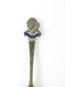Unusual Blue Enamel Silver Plate Shakespeare Icon Souvenir Spoon product image for Just Stuff I Sell, clear front view, neutral background, original listing photo, optimized descriptive alt text, centered composition variant 3