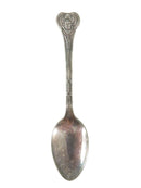 Antique Egyptian Revival Scarab Beetle Silverplate Demitasse Spoon — Silver — front view