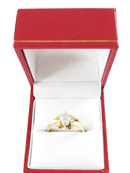 A .87 Carat VS2 H Color Old European Cut Diamond Solitaire Ring 14K Belcher Set product image for Just Stuff I Sell, clear front view, neutral background, original listing photo, optimized descriptive alt text, centered composition variant 2