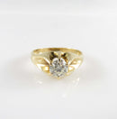 A .87 Carat VS2 H Color Old European Cut Diamond Solitaire Ring 14K Belcher Set product image for Just Stuff I Sell, clear front view, neutral background, original listing photo, optimized descriptive alt text, centered composition variant 9
