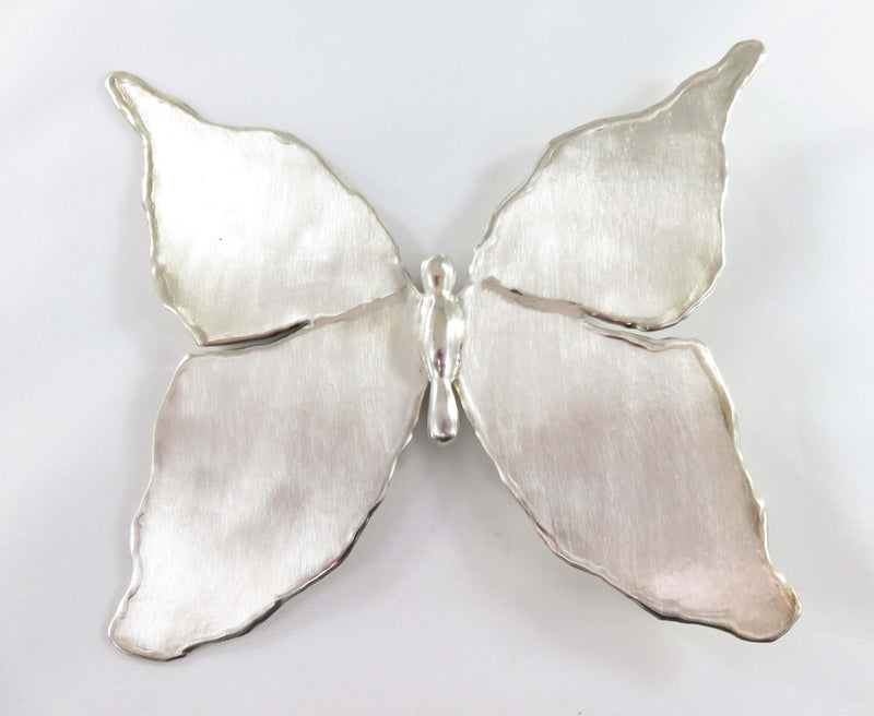 Eclectic Sterling Silver Artisan Butterfly Belt Buckle 71.6g