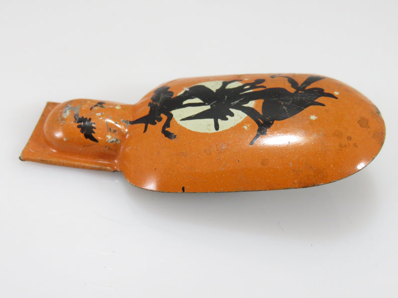 Vintage Witch Halloween Clicker Tin Metal Noisemaker T. Cohn Brooklyn NY Made in USA