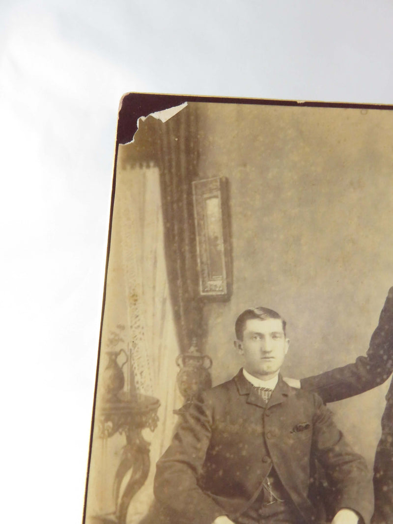 A Rare Cabinet Card Portrait by Cronenberg of Wilmington NC Two Gentleman