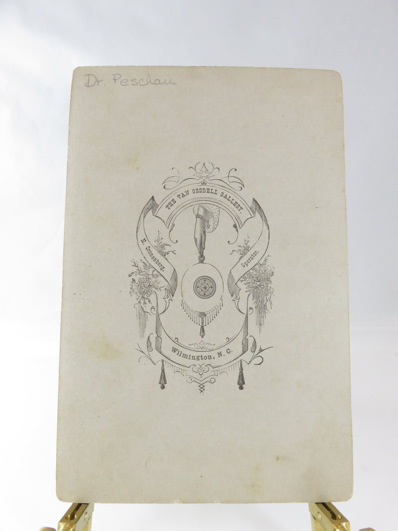Rev F.w.e. Peschau Cabinet Card Portrait By The Van Orsdell Gallery Wilmington Nc