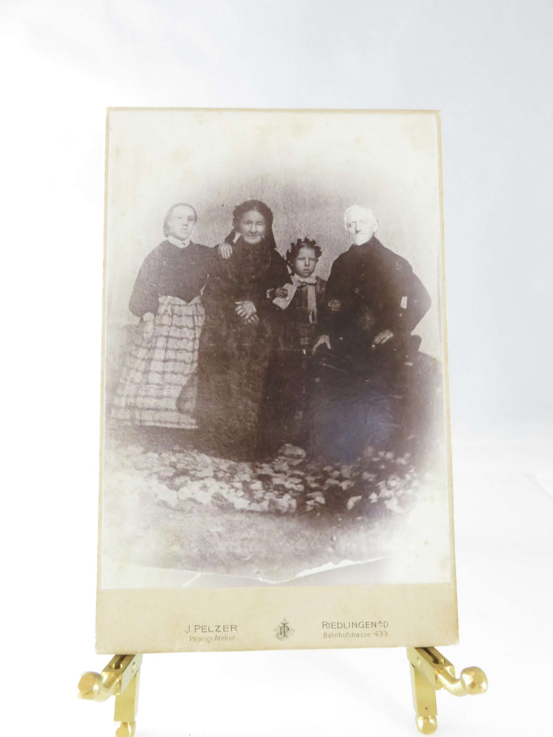 An Unusual Cabinet Card Photograph of a Photo with Cropped Head J. Pelzer