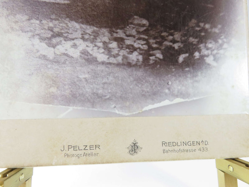 An Unusual Cabinet Card Photograph of a Photo with Cropped Head J. Pelzer
