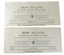 1921 Life Extension Institute How To Live A Monthly Journal of Health & Hygiene March and April Issues