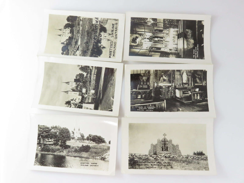 Antique Photo Lot Martyrs Shrine Midland Ontario Canada Lot of 6 Total 4" x 2 1/