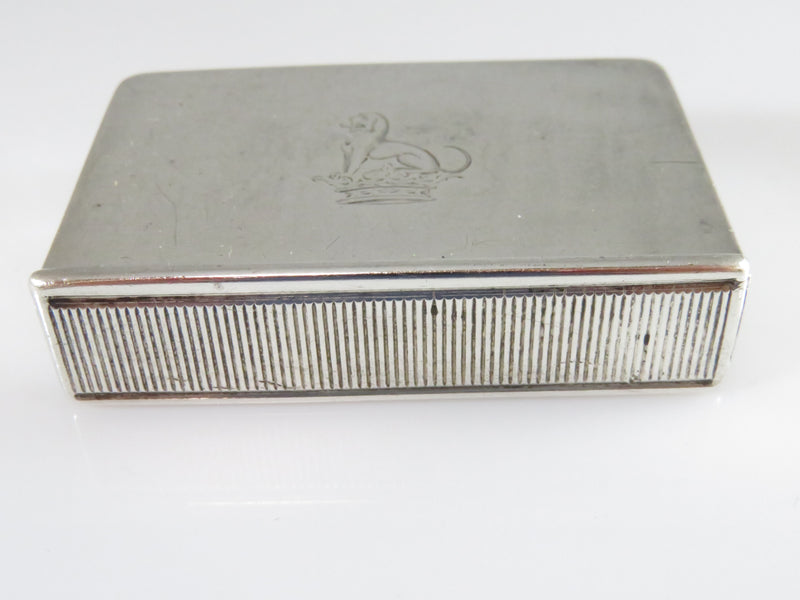 Unusual 1891 Sterling Silver Griffin Matchbox Safe William Thomas Wright & Frederick Davies