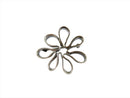 Unusual Sterling Silver Flower Brooch Modernist Design Sterling Ribbon Art Flower - Just Stuff I Sell