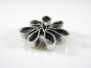 Unusual Sterling Silver Flower Brooch Modernist Design Sterling Ribbon Art Flower - Just Stuff I Sell
