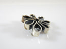 Unusual Sterling Silver Flower Brooch Modernist Design Sterling Ribbon Art Flower - Just Stuff I Sell