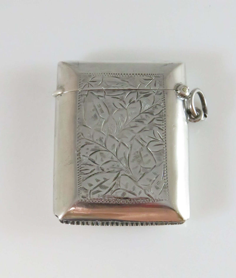 Lovely Circa 1911 Match Safe Vesta Pocket Watch Fob Sterling UK Arthur Barnett &