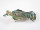Lovely Inlaid Abalone Figural Woman Sterling Silver Mexico Brooch - Just Stuff I Sell