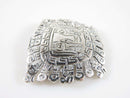 Artisan Hand Worked Peruvian Sterling Brooch Viracocha the Feathered Snake God - Just Stuff I Sell