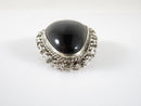 Vintage Polished Onyx Sterling Filigree Artisan Pendant Brooch Taxco Mexico - Just Stuff I Sell