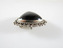Vintage Polished Onyx Sterling Filigree Artisan Pendant Brooch Taxco Mexico - Just Stuff I Sell