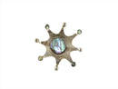 Starburst Brooch Sterling Silver with Abalone Accents Taxco Mexico - Just Stuff I Sell