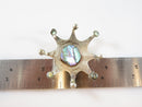 Starburst Brooch Sterling Silver with Abalone Accents Taxco Mexico - Just Stuff I Sell