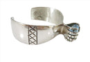 Beto of Taxco Hands Holding Stone Cuff Bracelet Sterling Eagle 22 CRO 6 1/4" Mexico Cuff