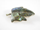 Sterling Silver & Inlaid Abalone Maple Leaf Pin Brooch Taxco Mexico Signed - Just Stuff I Sell