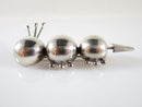 Rare Sterling Silver Caterpillar Pin Brooch from Mexico 2 3/8" TH-82 - Just Stuff I Sell