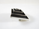 Vintage 3D Sterling Silver Modernist Spiraling Geometric Rectangle Brooch Pendant Old Mexico Silver - Just Stuff I Sell