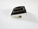 Vintage 3D Sterling Silver Modernist Spiraling Geometric Rectangle Brooch Pendant Old Mexico Silver - Just Stuff I Sell