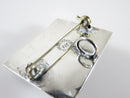 Vintage 3D Sterling Silver Modernist Spiraling Geometric Rectangle Brooch Pendant Old Mexico Silver - Just Stuff I Sell