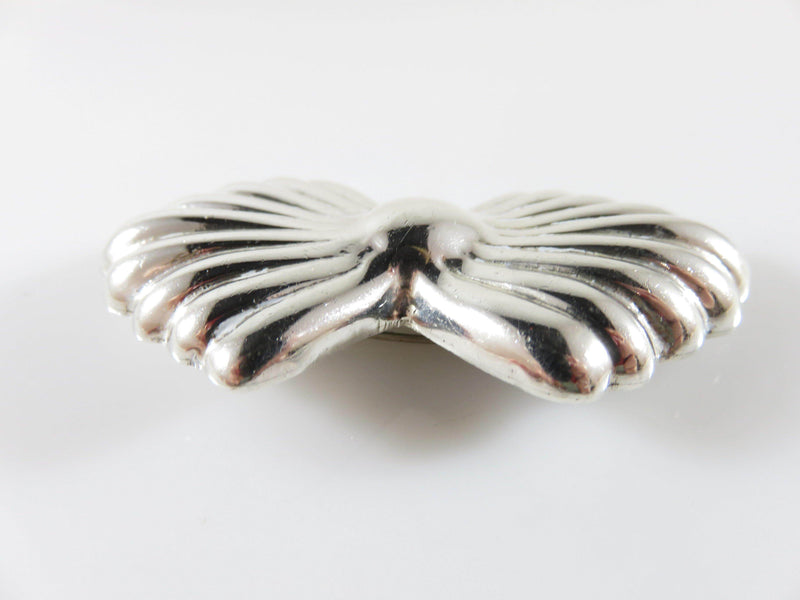 Large Sterling Silver Modernist Bow Tie Ribbon Brooch Pin Mexico 925 TV-56 22.7 Grams - Just Stuff I Sell