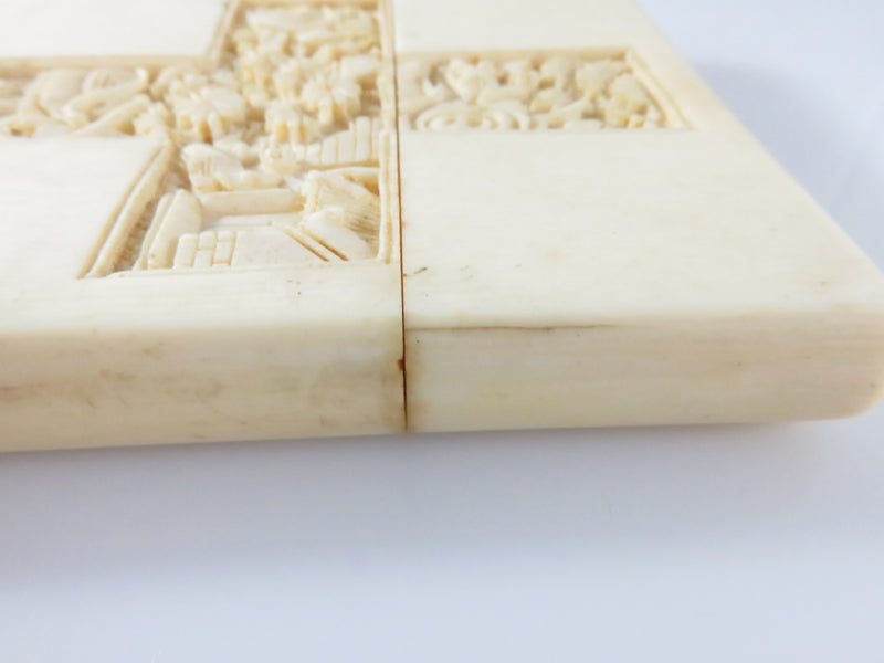 Rare Qing Dynasty Mid 19th Century Chinese Canton Calling Card Case With Cards